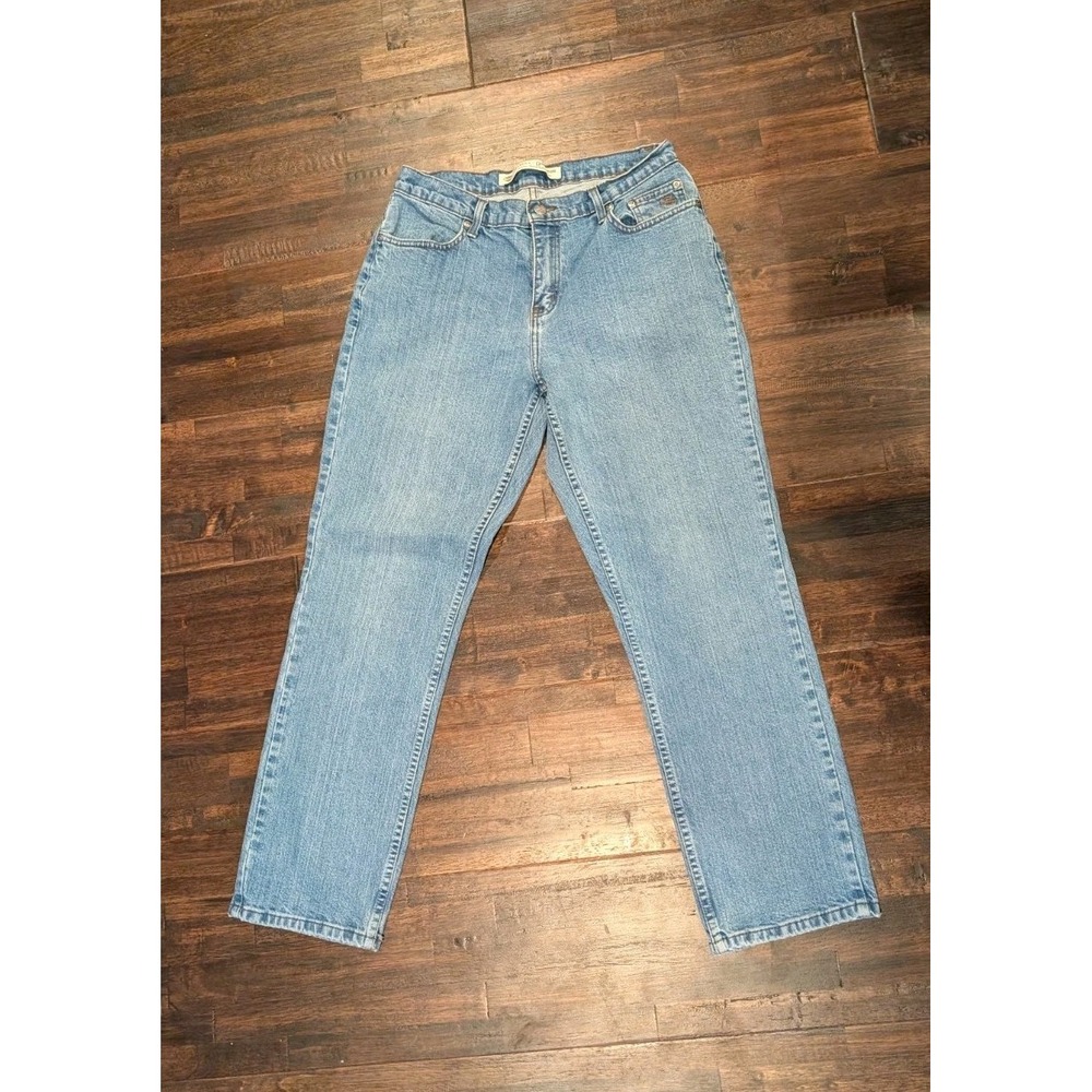 Vintage Harley Davidson Jeans Women 30x28 Light Blue Straight Leg High Rise‎